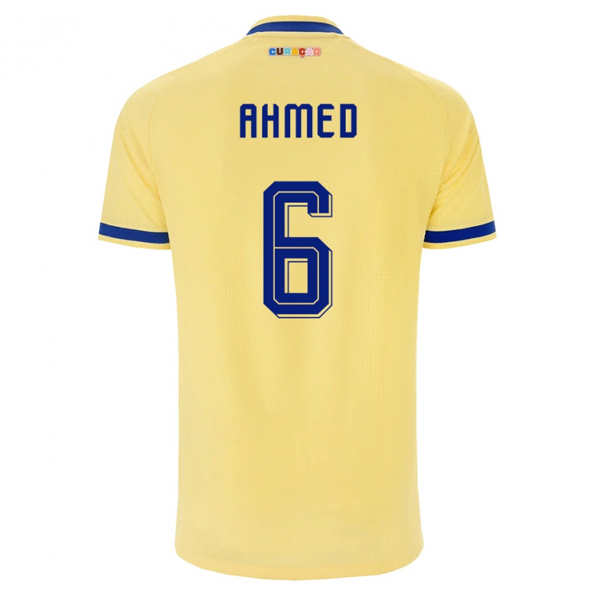 ילדים קוראסאו איסייה אחמד #6 צהוב כהה ורוד הרחק ג'רזי 26-28 חולצה קצרה