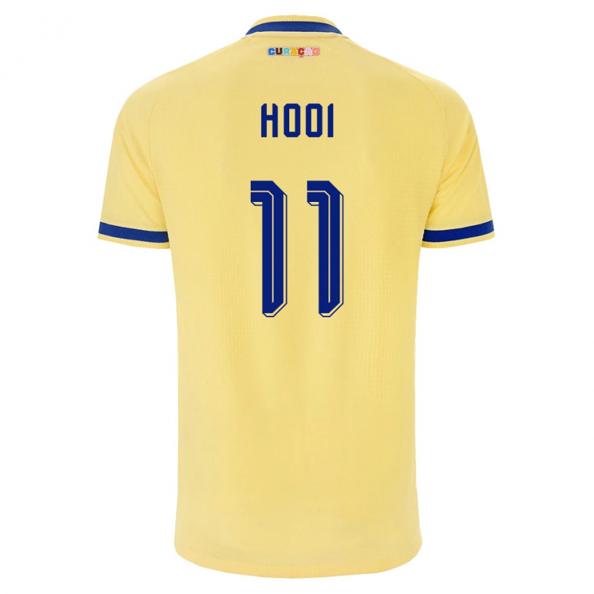 ילדים קוראסאו Dayrichson Hooi #11 צהוב כהה ורוד הרחק ג'רזי 26-28 חולצה קצרה