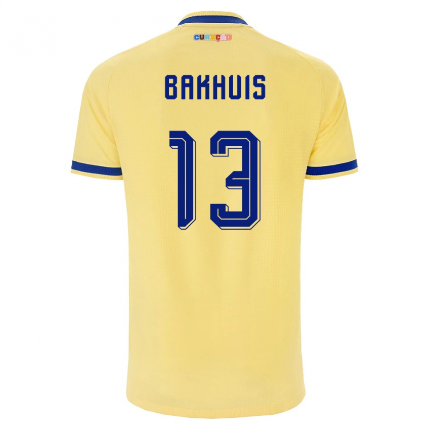 ילדים קוראסאו Franklin Bakhuis #13 צהוב כהה ורוד הרחק ג'רזי 26-28 חולצה קצרה