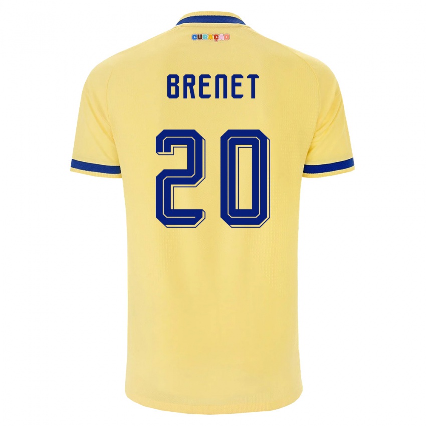 ילדים קוראסאו ג'ושוע ברנט #20 צהוב כהה ורוד הרחק ג'רזי 26-28 חולצה קצרה