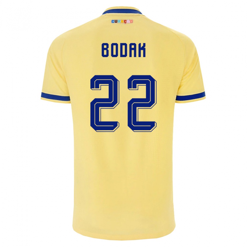 ילדים קוראסאו טיריק בודאק #22 צהוב כהה ורוד הרחק ג'רזי 26-28 חולצה קצרה