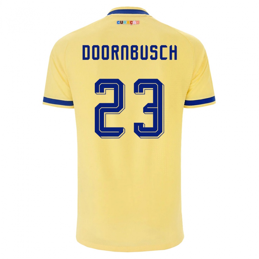 ילדים קוראסאו טרבור דורנבוש #23 צהוב כהה ורוד הרחק ג'רזי 26-28 חולצה קצרה