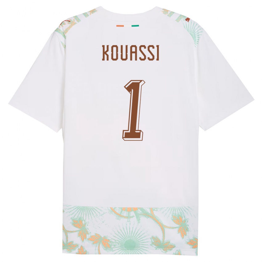 ילדים חוף השנהב אוון קואסי #1 לבן כתום ירוק הרחק ג'רזי 26-28 חולצה קצרה