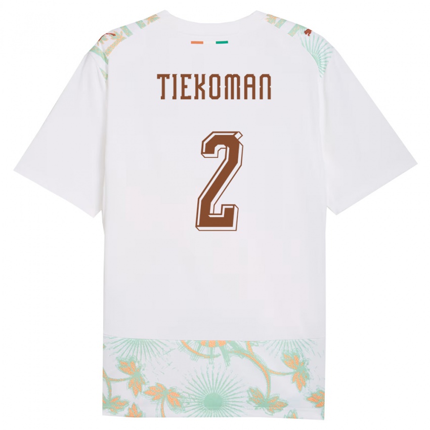 ילדים חוף השנהב Gueu Tiekoman #2 לבן כתום ירוק הרחק ג'רזי 26-28 חולצה קצרה