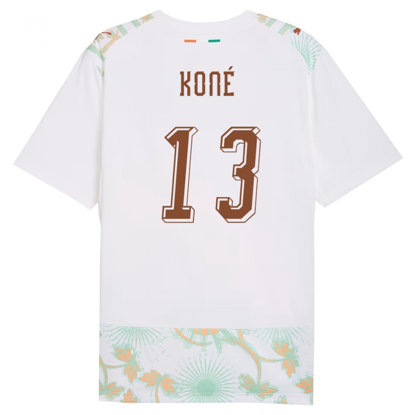 ילדים חוף השנהב מוחמד קונה #13 לבן כתום ירוק הרחק ג'רזי 26-28 חולצה קצרה