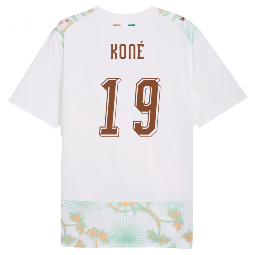 ילדים חוף השנהב Alassane Koné #19 לבן כתום ירוק הרחק ג'רזי 26-28 חולצה קצרה