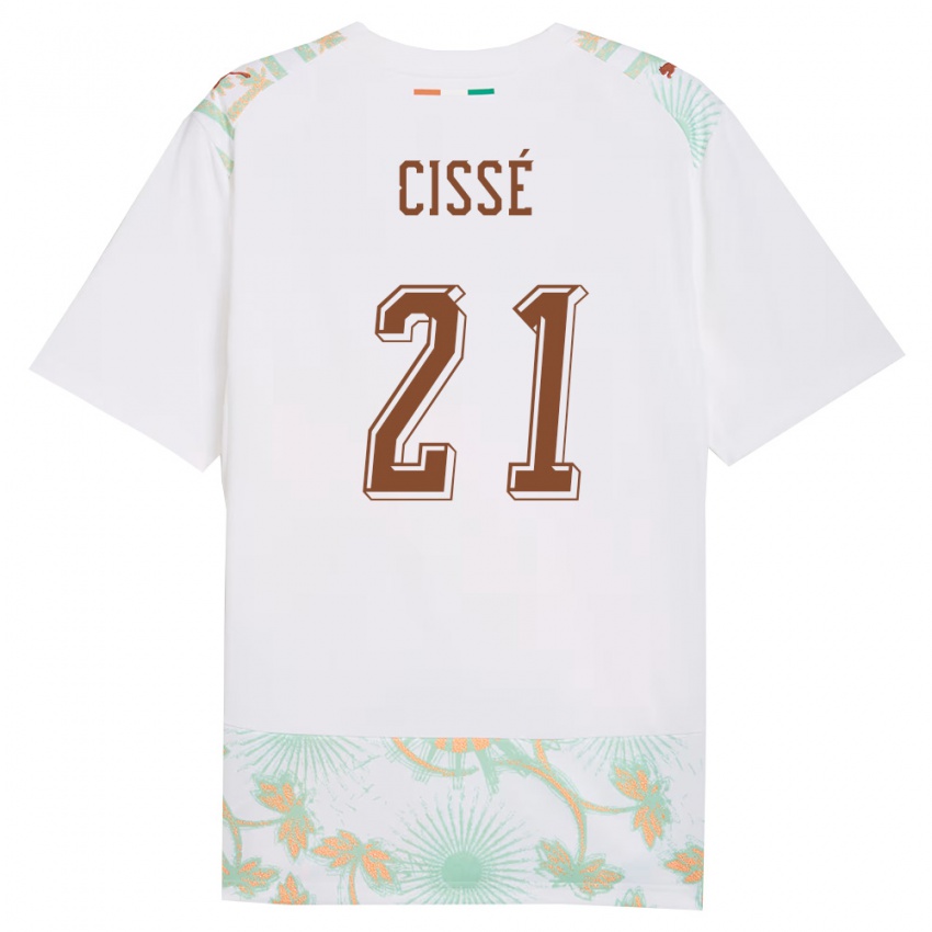 ילדים חוף השנהב עבדולאייה סיסה #21 לבן כתום ירוק הרחק ג'רזי 26-28 חולצה קצרה