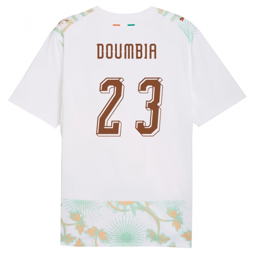 ילדים חוף השנהב אבובאקר דומביה #23 לבן כתום ירוק הרחק ג'רזי 26-28 חולצה קצרה