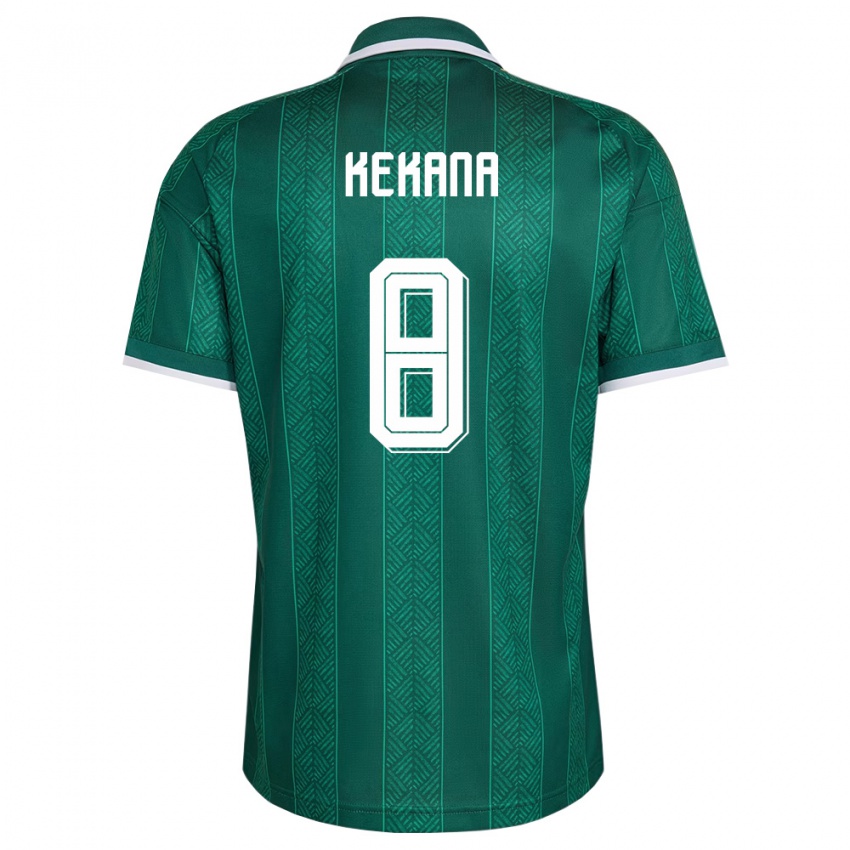 ילדים דרום אפריקה Gomolemo Kekana #8 ירוק לבן זהב הרחק ג'רזי 26-28 חולצה קצרה