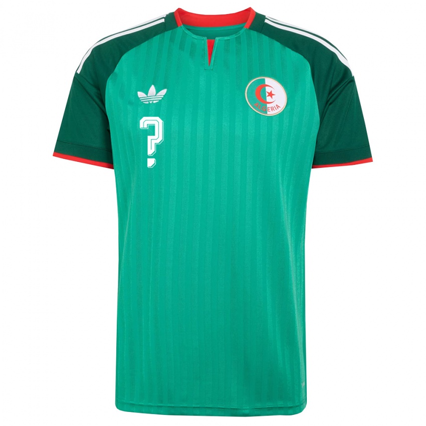 ילדים אלג'יריה Kamel Charchour #0 ירוק אדום לבן הרחק ג'רזי 26-28 חולצה קצרה