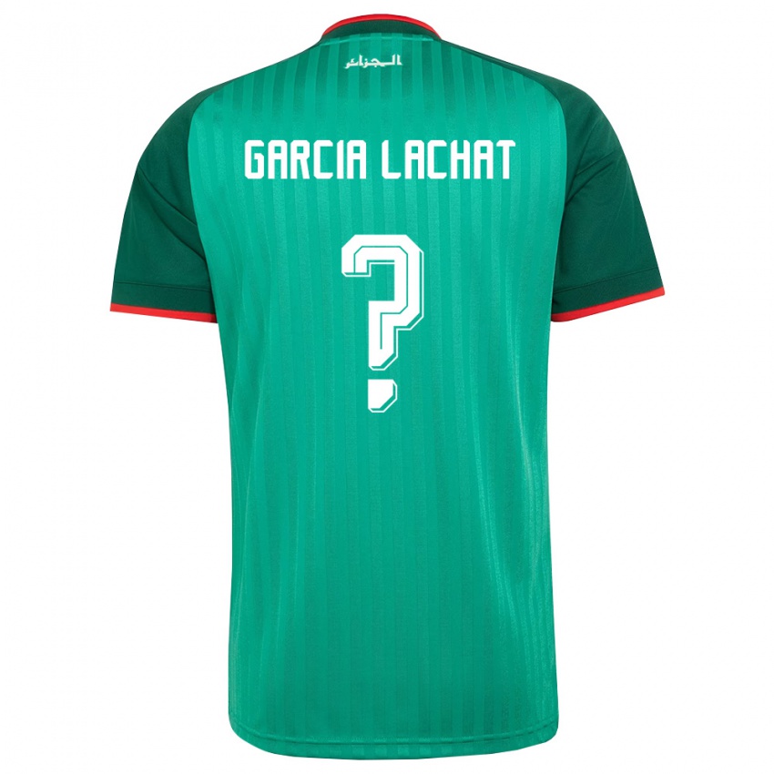 ילדים אלג'יריה Rayan Garcia Lachat #0 ירוק אדום לבן הרחק ג'רזי 26-28 חולצה קצרה