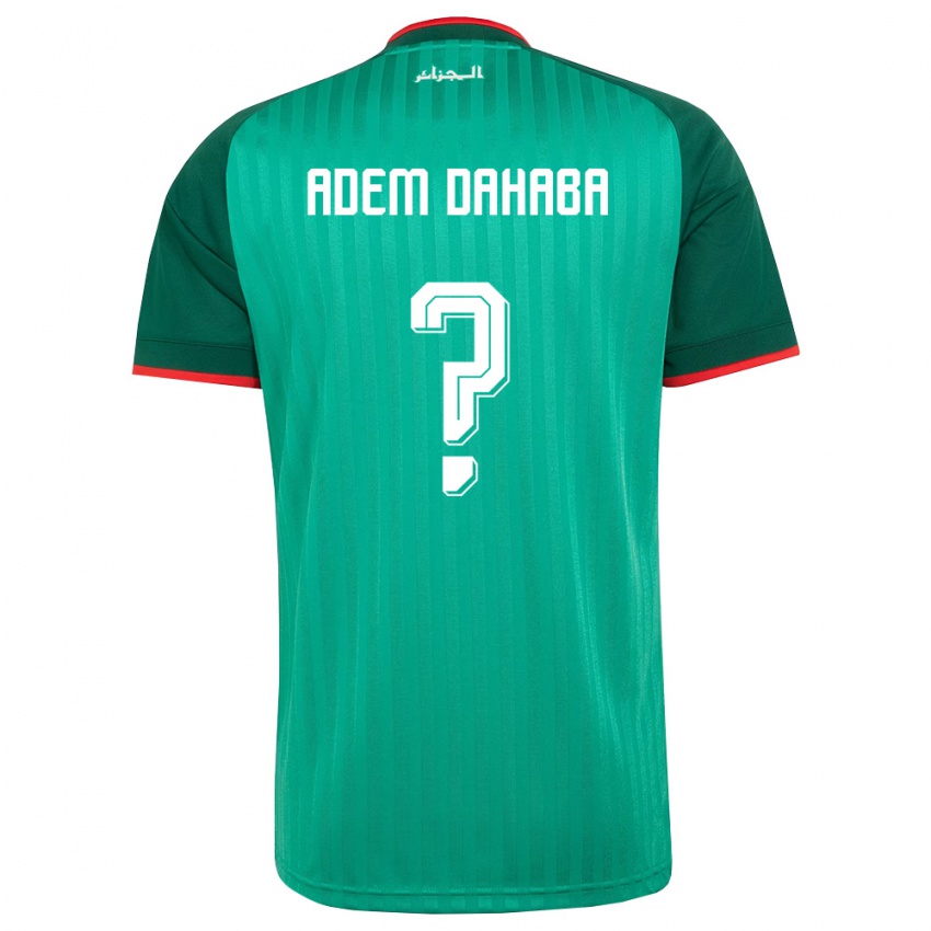 ילדים אלג'יריה Youcef Adem Dahaba #0 ירוק אדום לבן הרחק ג'רזי 26-28 חולצה קצרה