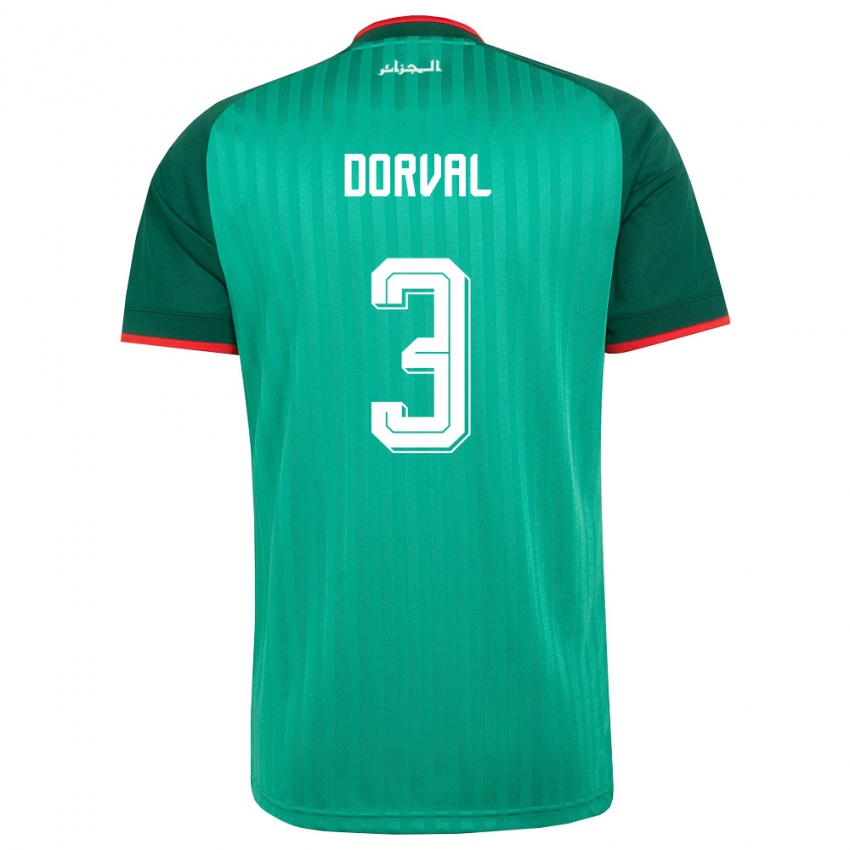 ילדים אלג'יריה מהדי דורבל #3 ירוק אדום לבן הרחק ג'רזי 26-28 חולצה קצרה