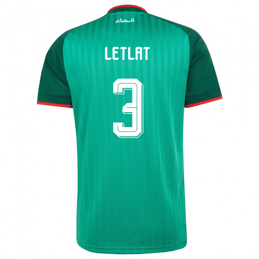 ילדים אלג'יריה Adam Letlat #3 ירוק אדום לבן הרחק ג'רזי 26-28 חולצה קצרה