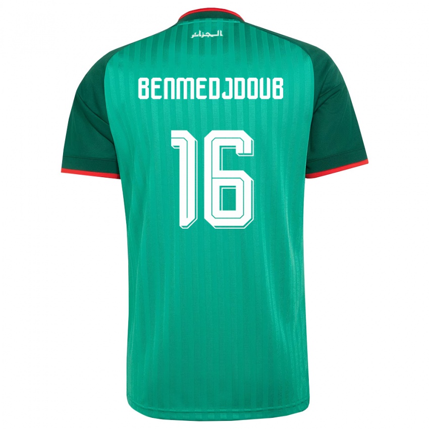 ילדים אלג'יריה Nazim Benmedjdoub #16 ירוק אדום לבן הרחק ג'רזי 26-28 חולצה קצרה