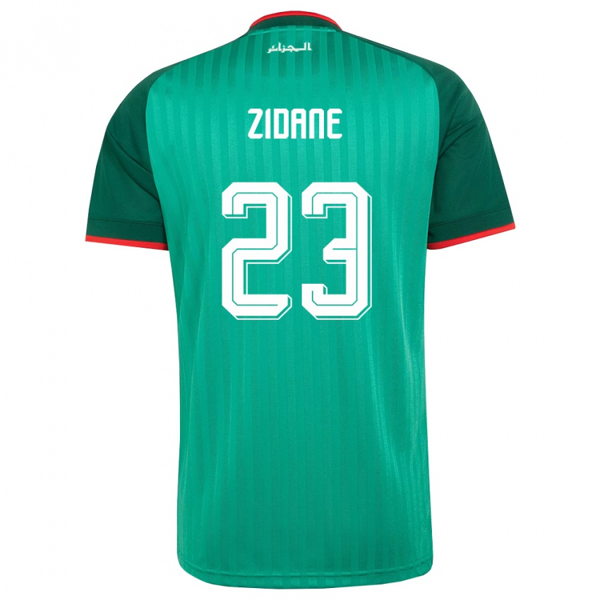 ילדים אלג'יריה לוקה זידאן #23 ירוק אדום לבן הרחק ג'רזי 26-28 חולצה קצרה