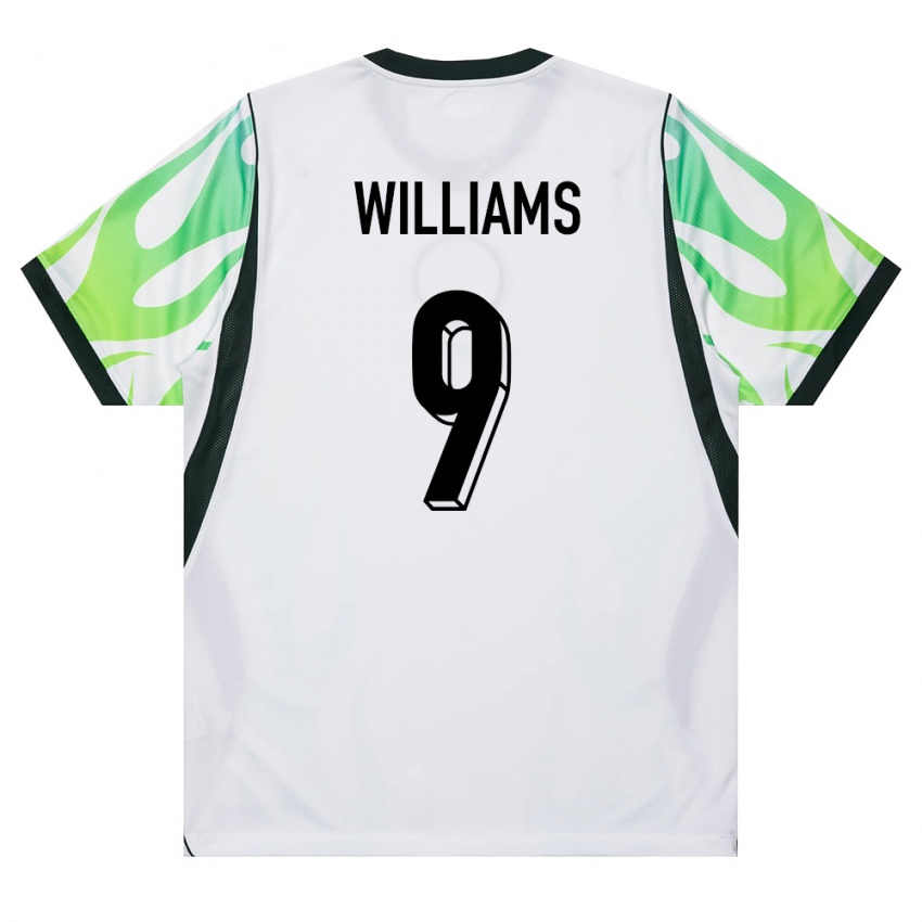 ילדים ניגריה Precious Williams #9 לבן ירוק הרחק ג'רזי 26-28 חולצה קצרה