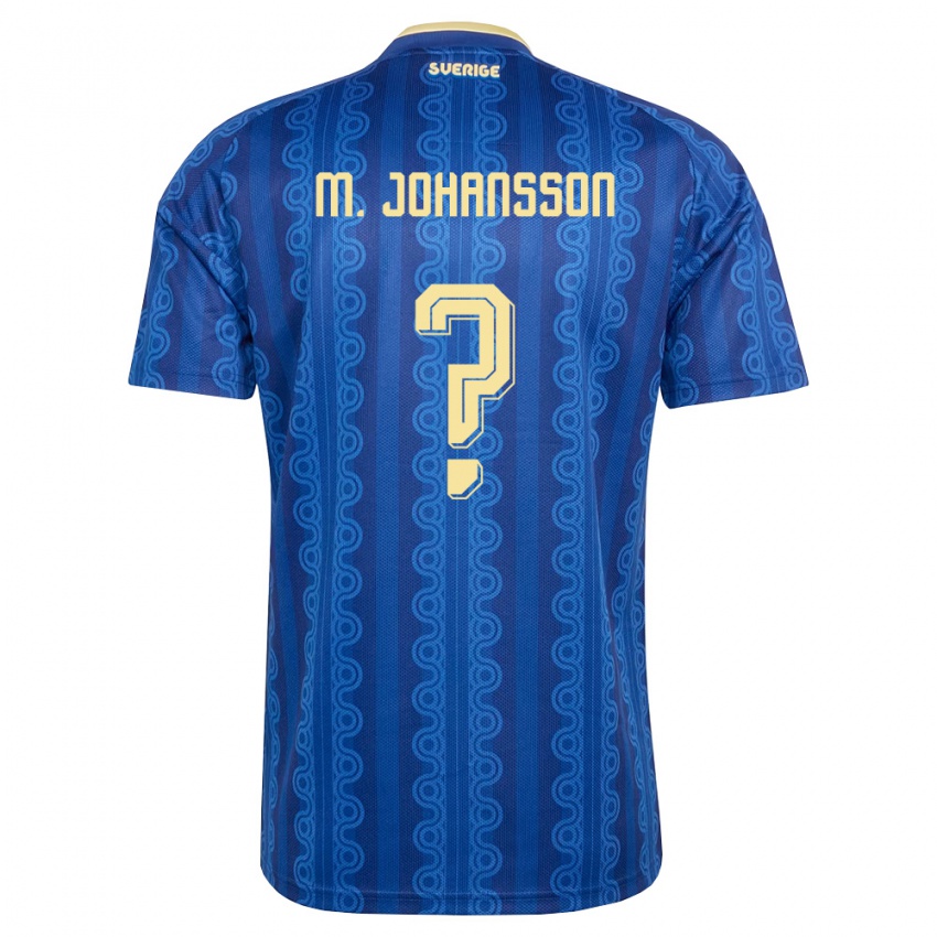 ילדים שוודיה Mijo Johansson #0 כחול כהה צהוב הרחק ג'רזי 26-28 חולצה קצרה