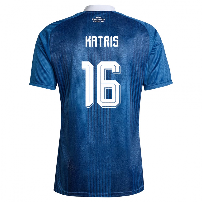 ילדים יוון גאורגיוס קאטריס #16 כהה כחול לבן הרחק ג'רזי 26-28 חולצה קצרה