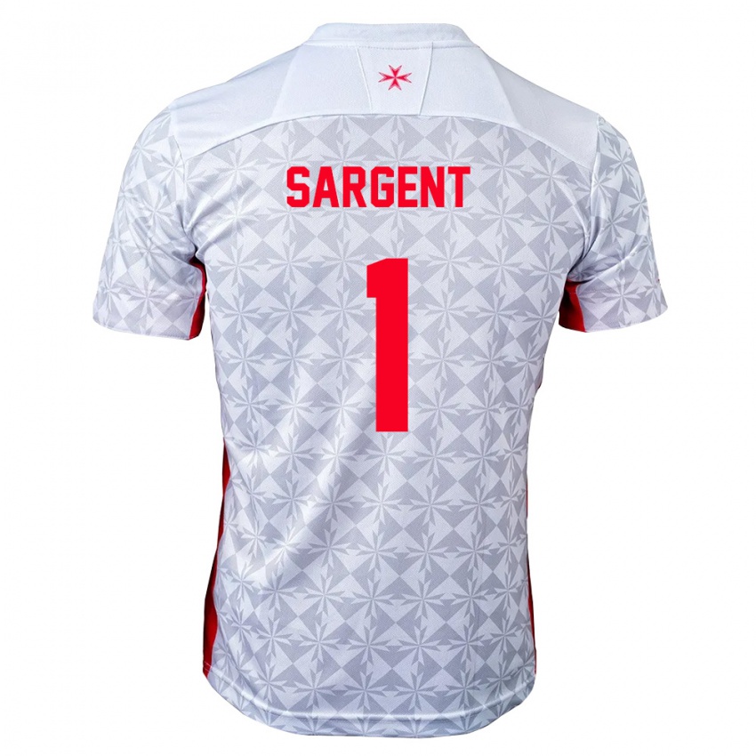 ילדים מלטה Karl Sargent #1 אפור לבן אדום הרחק ג'רזי 26-28 חולצה קצרה