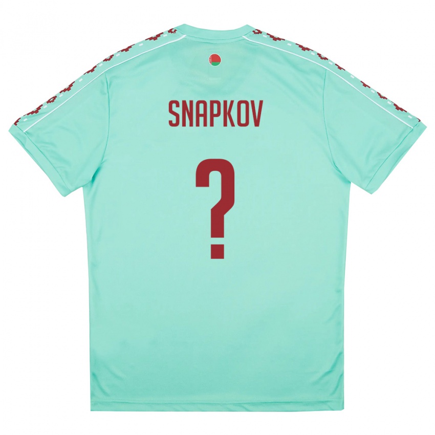 ילדים בלארוס Egor Snapkov #0 ירוק בהיר בורדו הרחק ג'רזי 26-28 חולצה קצרה