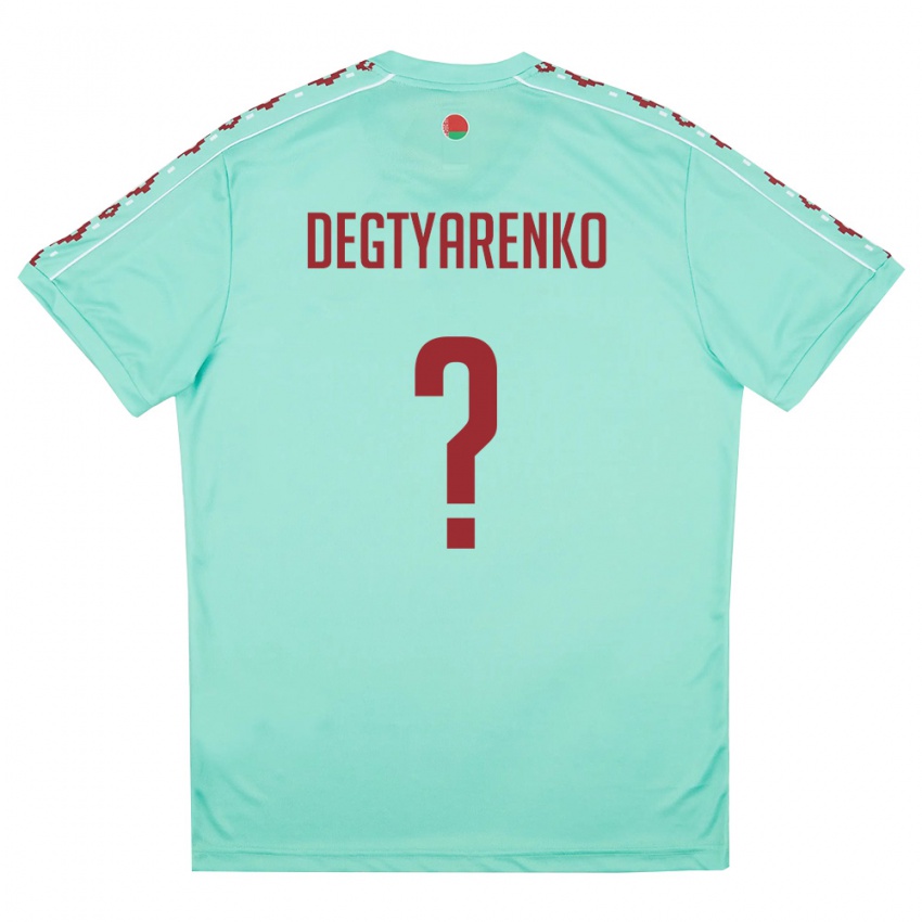 ילדים בלארוס Dmitriy Degtyarenko #0 ירוק בהיר בורדו הרחק ג'רזי 26-28 חולצה קצרה