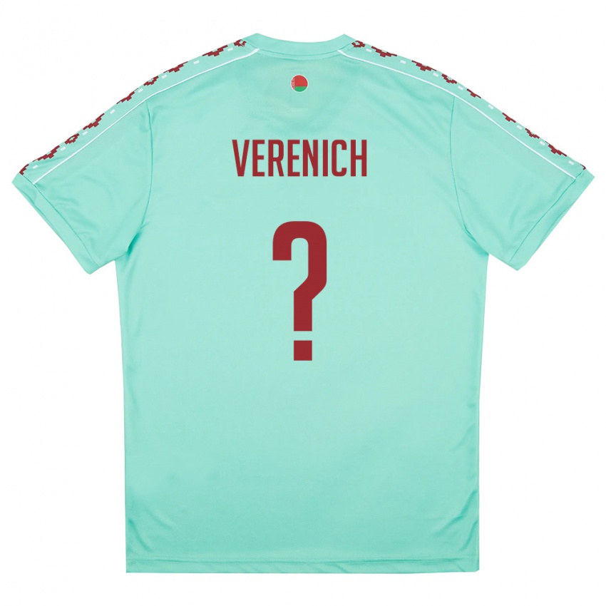 ילדים בלארוס Ilya Verenich #0 ירוק בהיר בורדו הרחק ג'רזי 26-28 חולצה קצרה