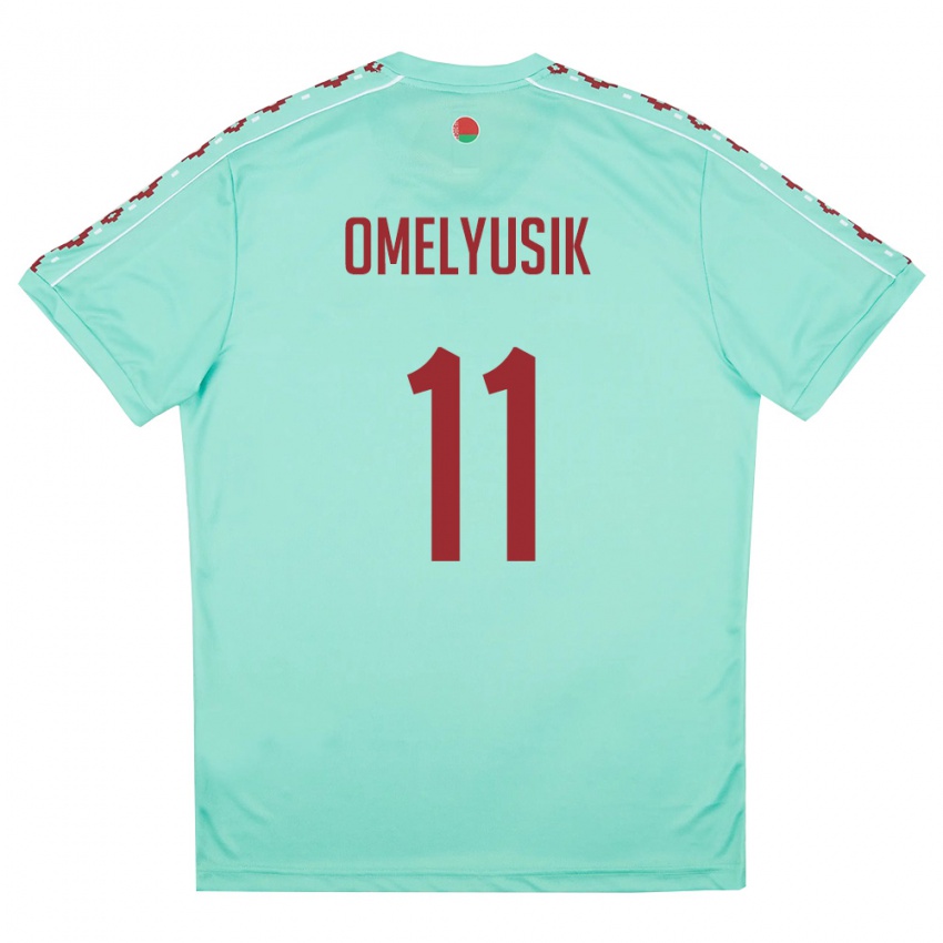 ילדים בלארוס Nikita Sanko #11 ירוק בהיר בורדו הרחק ג'רזי 26-28 חולצה קצרה