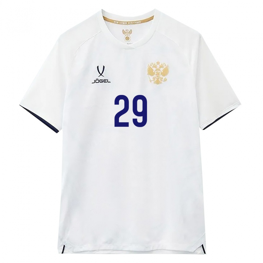 ילדים רוסיה מקסים פטרוב #29 לבן חום שחור הרחק ג'רזי 26-28 חולצה קצרה