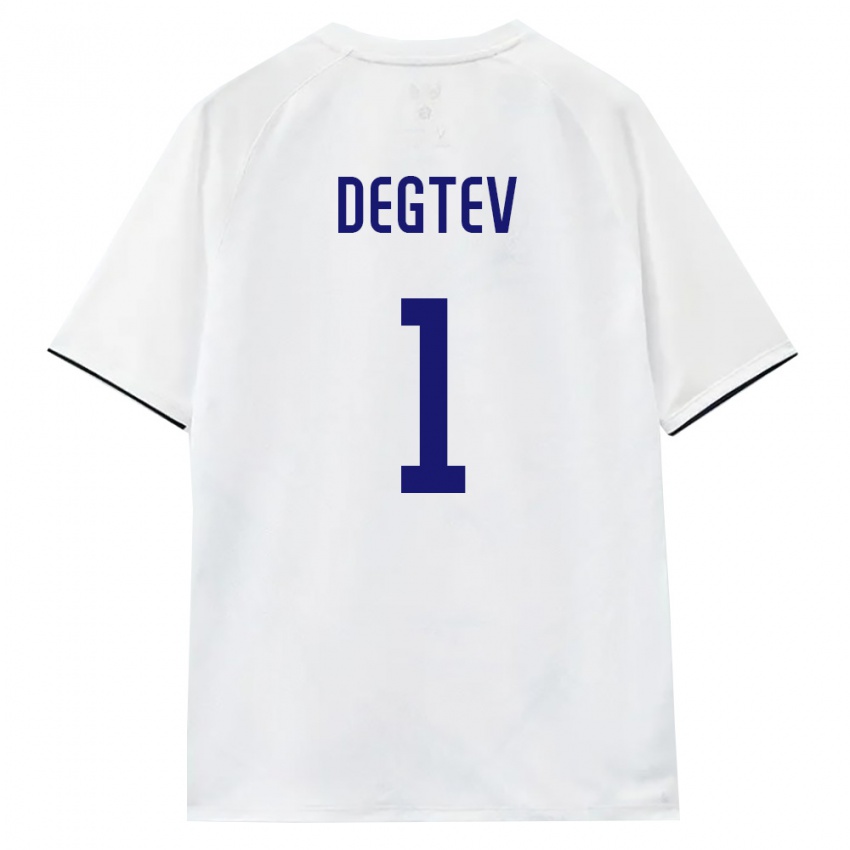 ילדים רוסיה אלכסנדר דגטב #1 לבן חום שחור הרחק ג'רזי 26-28 חולצה קצרה