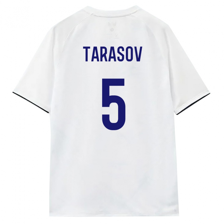 ילדים רוסיה Aleksandr Tarasov #5 לבן חום שחור הרחק ג'רזי 26-28 חולצה קצרה