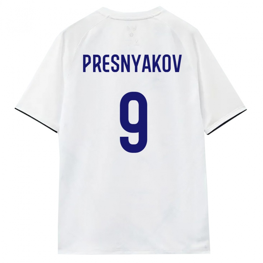 ילדים רוסיה Arseniy Presnyakov #9 לבן חום שחור הרחק ג'רזי 26-28 חולצה קצרה