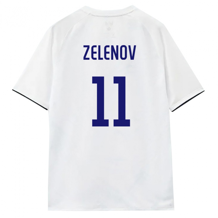 ילדים רוסיה Platon Zelenov #11 לבן חום שחור הרחק ג'רזי 26-28 חולצה קצרה