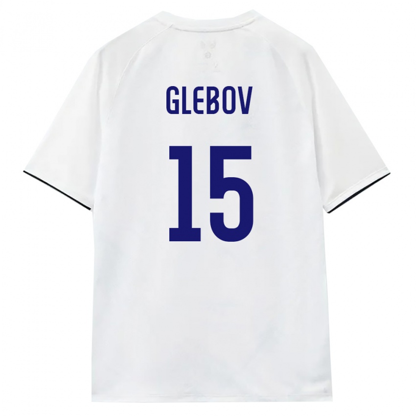 ילדים רוסיה קיריל גלבוב #15 לבן חום שחור הרחק ג'רזי 26-28 חולצה קצרה