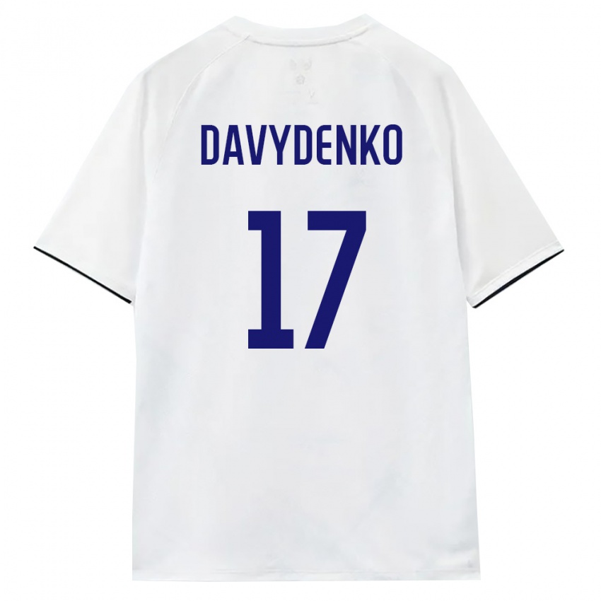 ילדים רוסיה Mikhail Davydenko #17 לבן חום שחור הרחק ג'רזי 26-28 חולצה קצרה