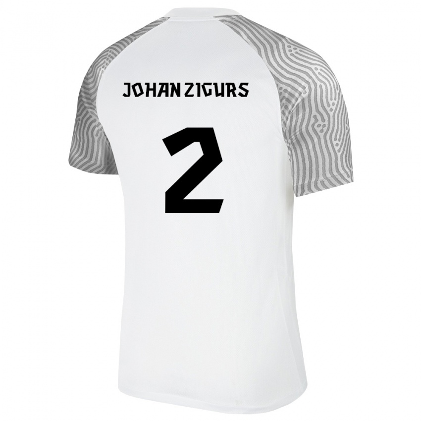 ילדים אסטוניה Henri Johan Zigurs #2 לבן אפור הרחק ג'רזי 26-28 חולצה קצרה