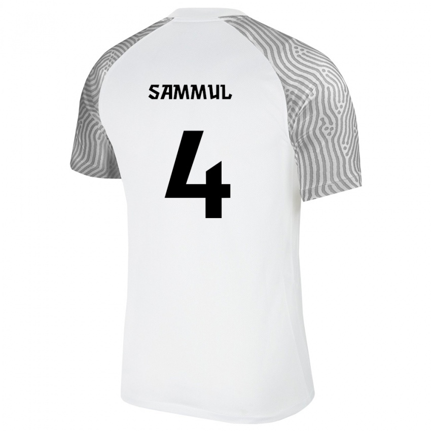 ילדים אסטוניה Ronald Sammul #4 לבן אפור הרחק ג'רזי 26-28 חולצה קצרה