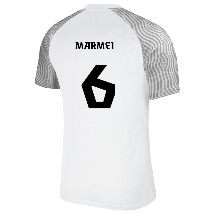 ילדים אסטוניה Mark Marmei #6 לבן אפור הרחק ג'רזי 26-28 חולצה קצרה