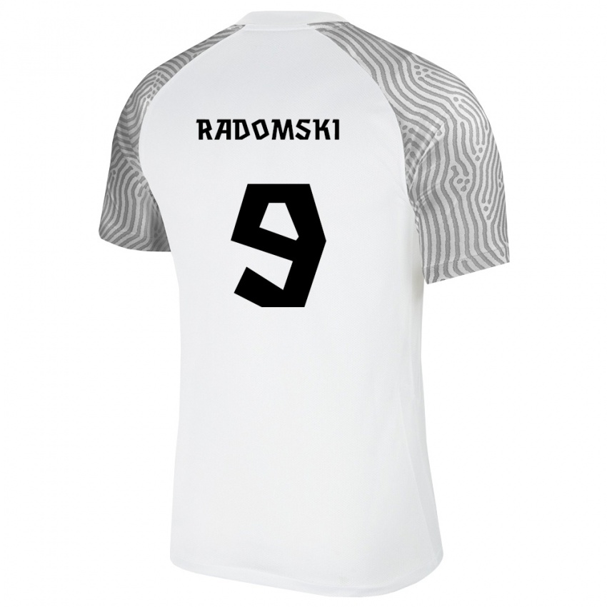 ילדים אסטוניה Artsemi Radomski #9 לבן אפור הרחק ג'רזי 26-28 חולצה קצרה