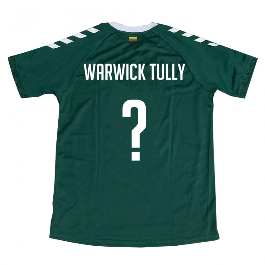 ילדים ליטא Benjamin Warwick Tully #0 ירוק כהה לבן הרחק ג'רזי 26-28 חולצה קצרה
