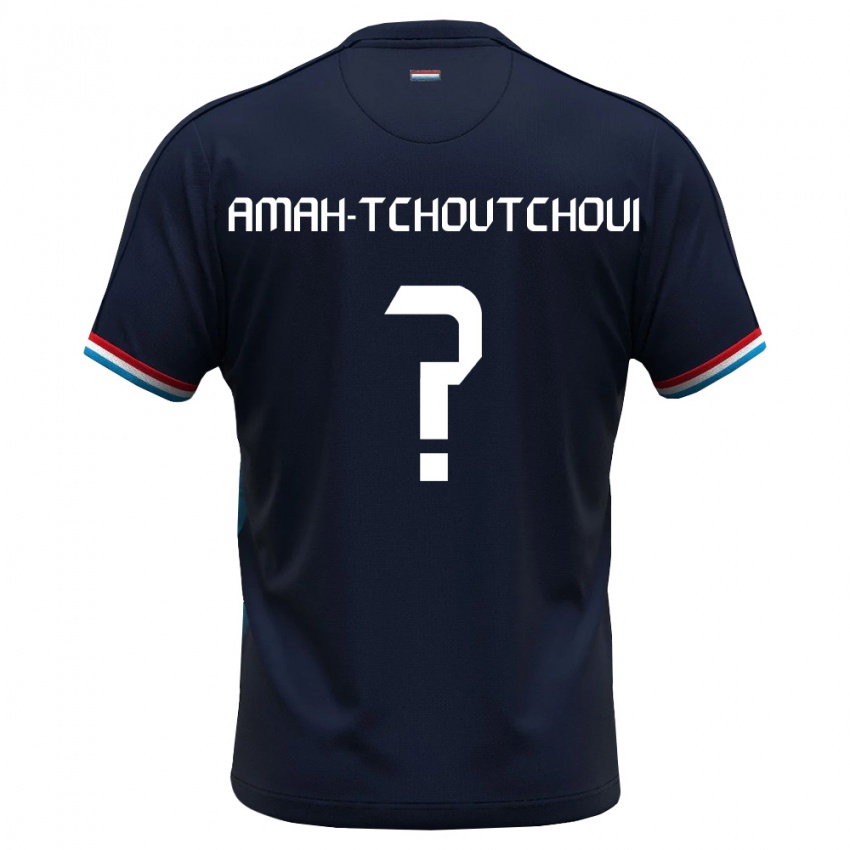 ילדים לוקסמבורג Marco Amah-Tchoutchoui #0 כחול מלכותי אדום הרחק ג'רזי 26-28 חולצה קצרה