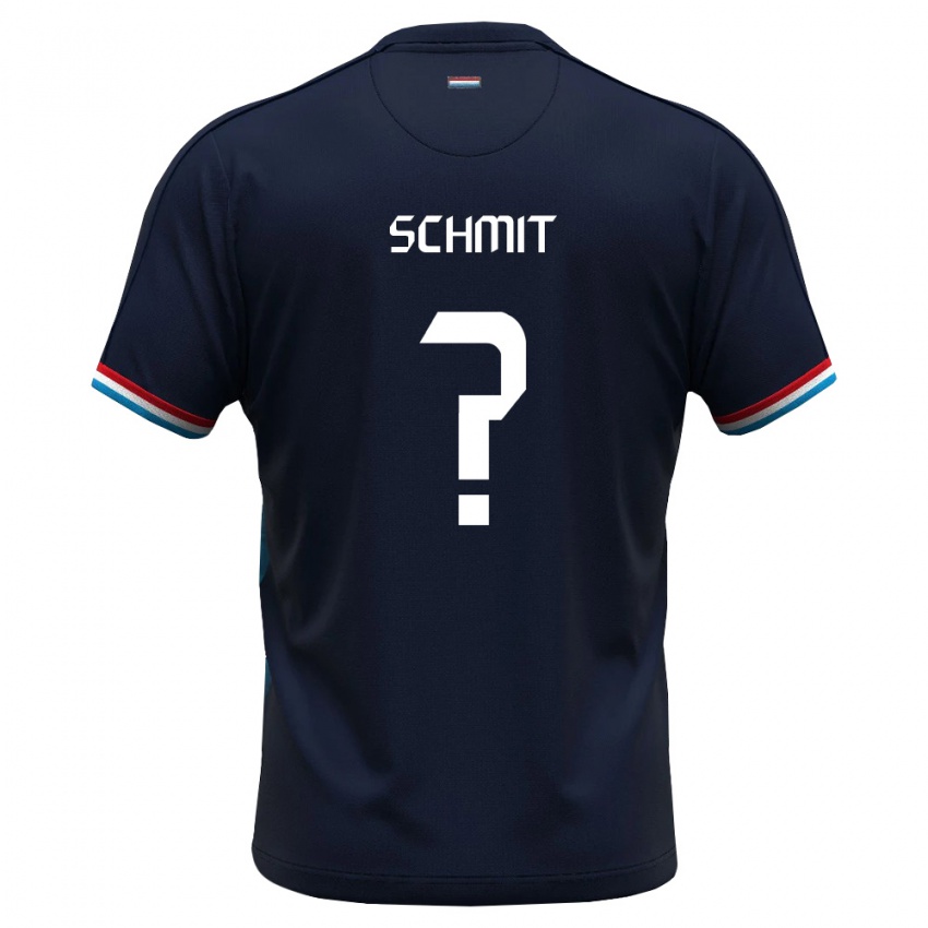 ילדים לוקסמבורג Loan Schmit #0 כחול מלכותי אדום הרחק ג'רזי 26-28 חולצה קצרה
