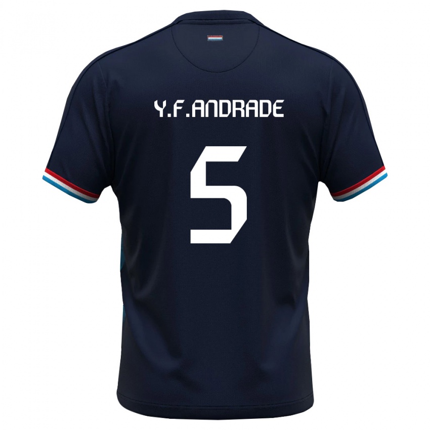 ילדים לוקסמבורג Ydson Figueiredo Andrade #5 כחול מלכותי אדום הרחק ג'רזי 26-28 חולצה קצרה
