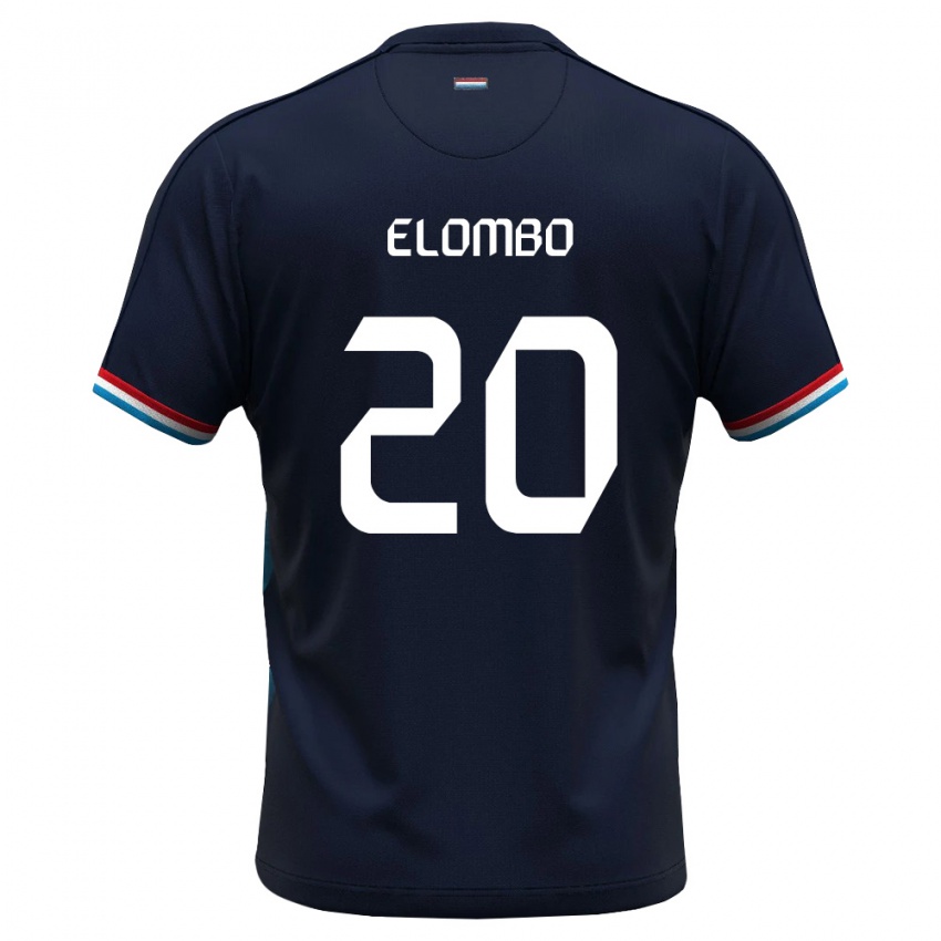 ילדים לוקסמבורג Charel Elombo #20 כחול מלכותי אדום הרחק ג'רזי 26-28 חולצה קצרה