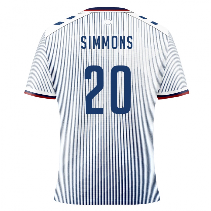 ילדים פוארטו ריקו Caleb Simmons #20 כחול מלכותי לבן הרחק ג'רזי 26-28 חולצה קצרה