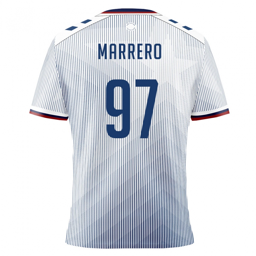 ילדים פוארטו ריקו David Marrero #97 כחול מלכותי לבן הרחק ג'רזי 26-28 חולצה קצרה