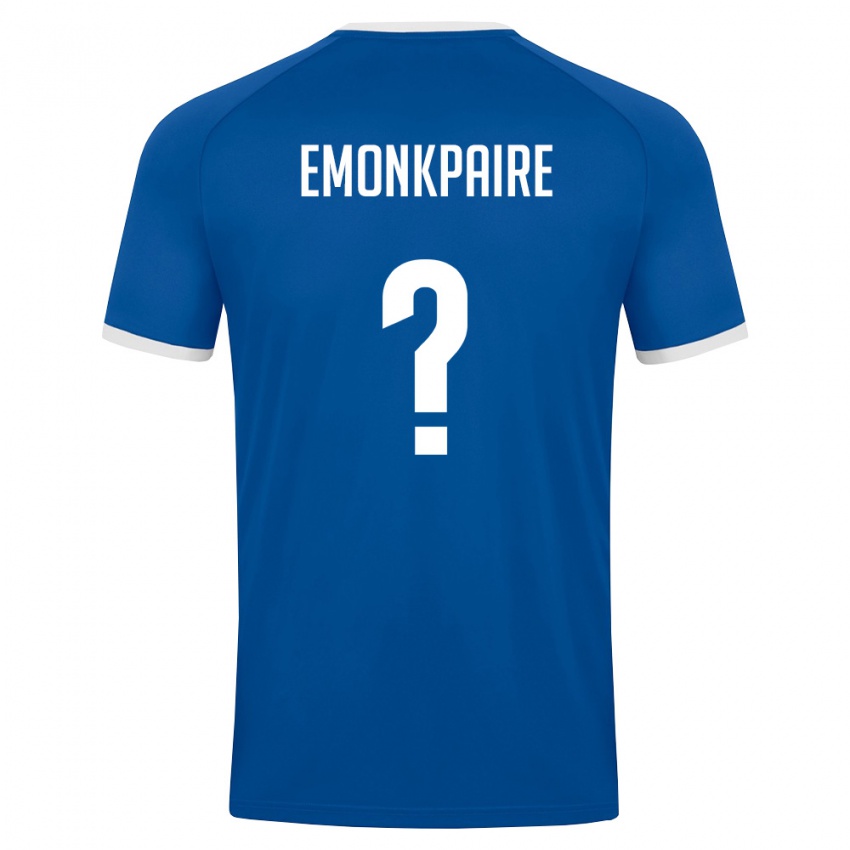 גברים אוזבקיסטן Emmanuel Emonkpaire #0 כחול מלכותי לבן ג'רזי ביתית 26-28 חולצה קצרה