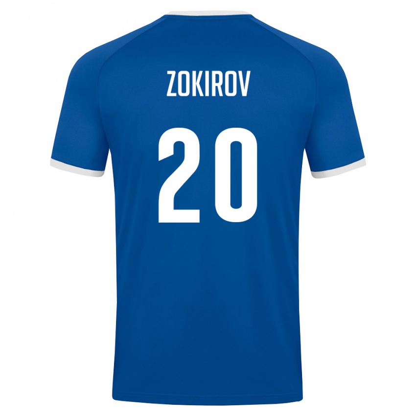 גברים אוזבקיסטן Feruzjon Zokirov #20 כחול מלכותי לבן ג'רזי ביתית 26-28 חולצה קצרה