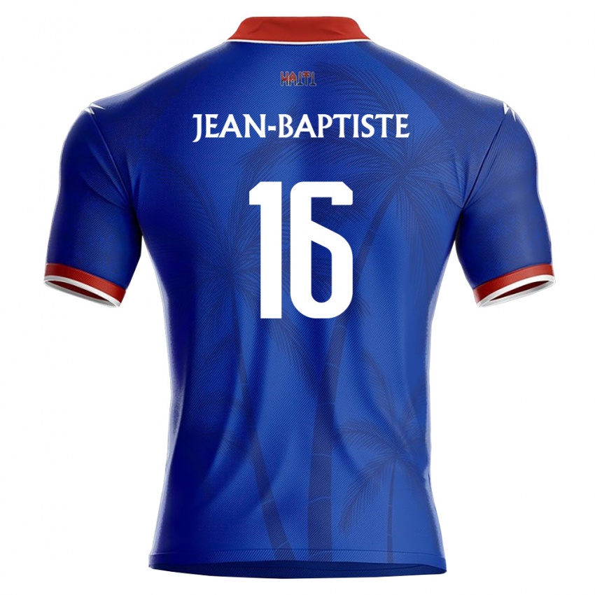 גברים האיטי Sonson Jean-Baptiste #16 כחול אדום לבן ג'רזי ביתית 26-28 חולצה קצרה