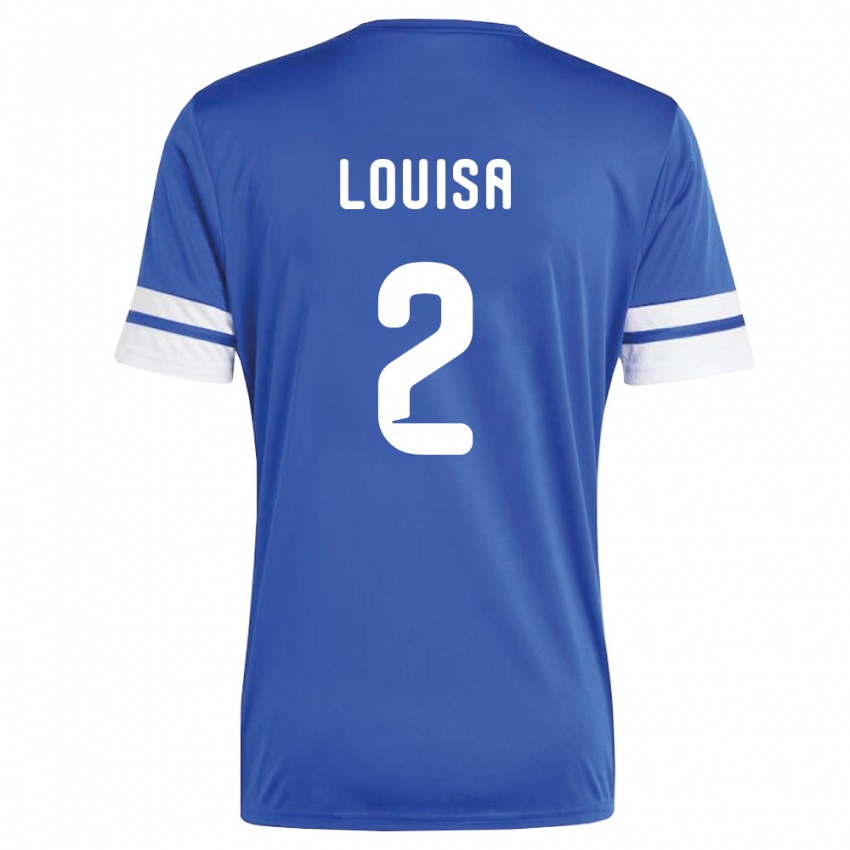 גברים קוראסאו Genairo Louisa #2 כהה לבן ג'רזי ביתית 26-28 חולצה קצרה